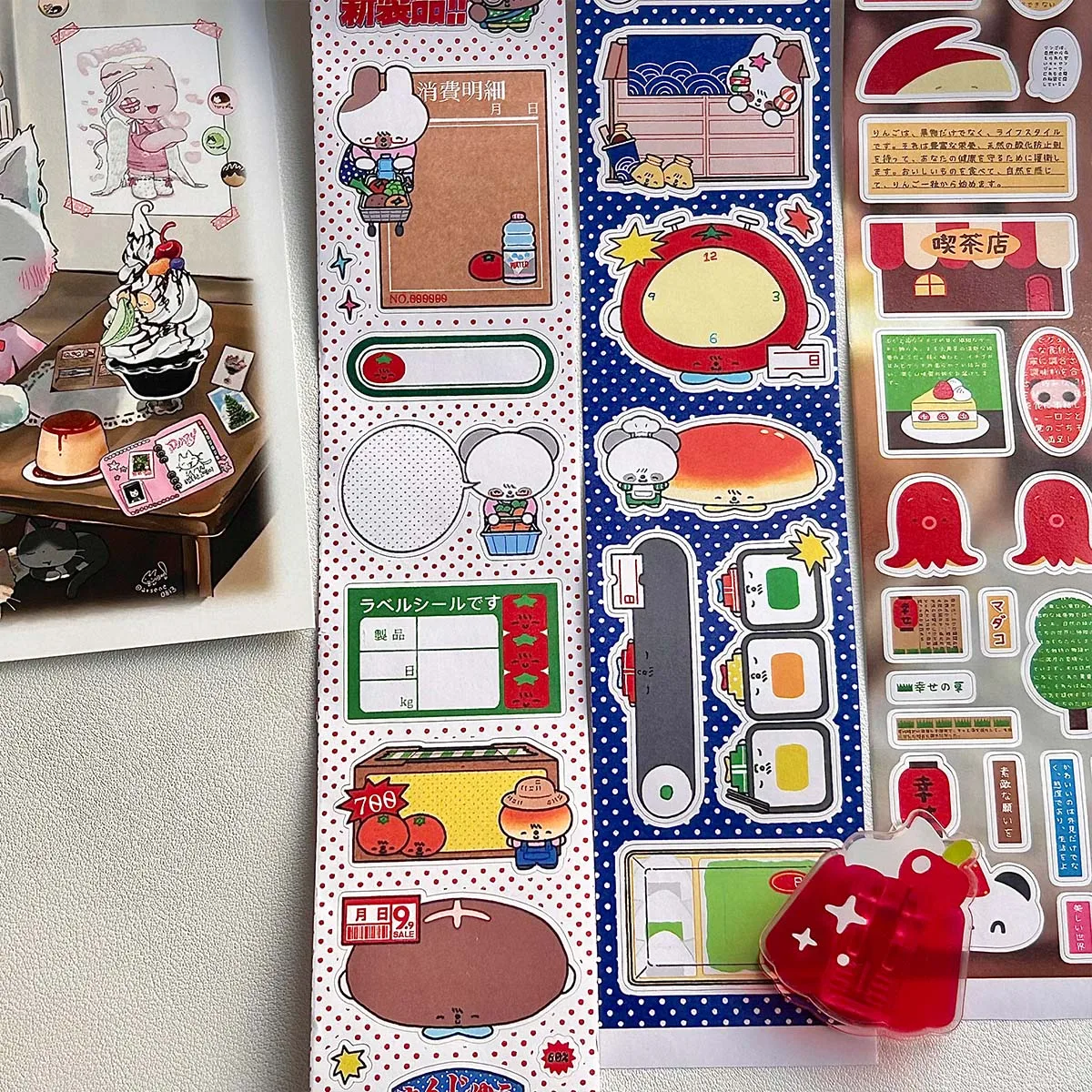 Rouleau d'autocollants mignons Style Graffiti, bande Washi inscriptible, décor de Scrapbook Vintage, boîte de dialogue Panda, fournitures artisanales d'album de bricolage