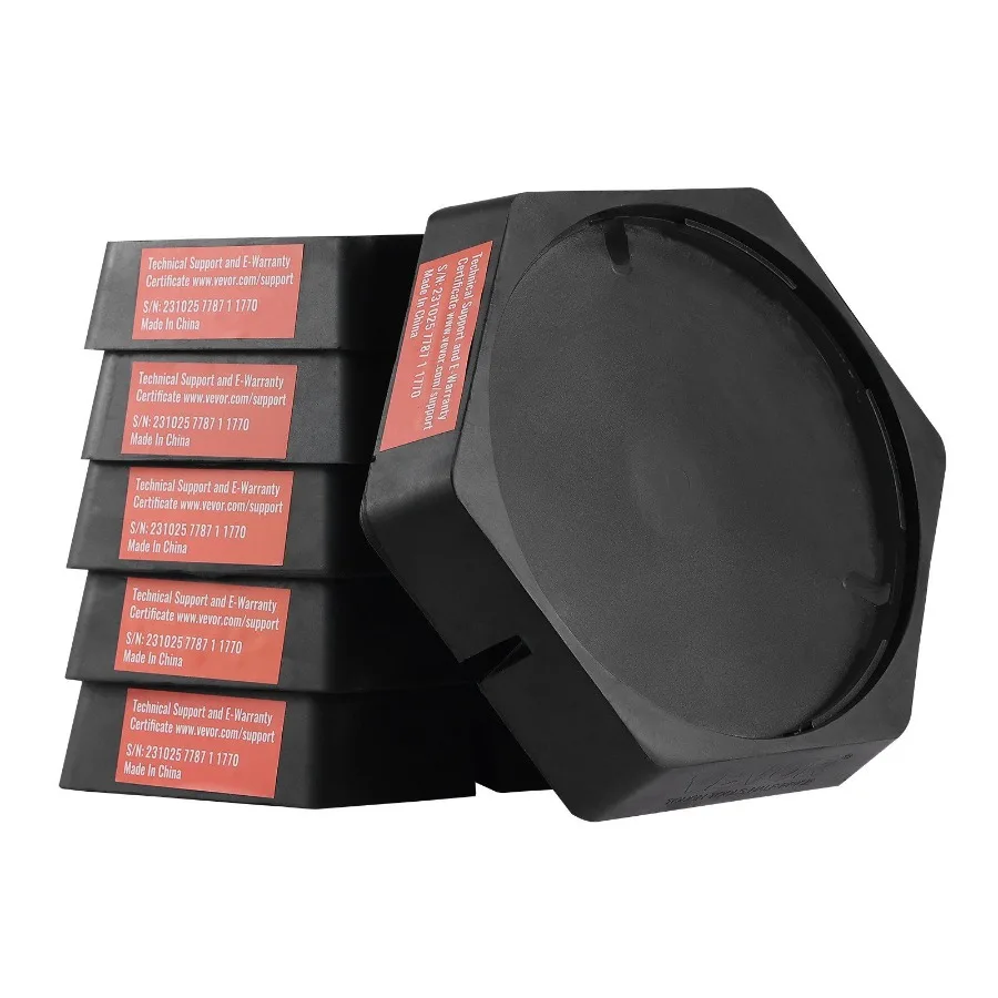 

RV Leveling Pads 9 Inch Round Landing Feet Permanent Attached Jack Stabilizers Rubber Jack Pads 5000 lbs Capacity per RV Jack