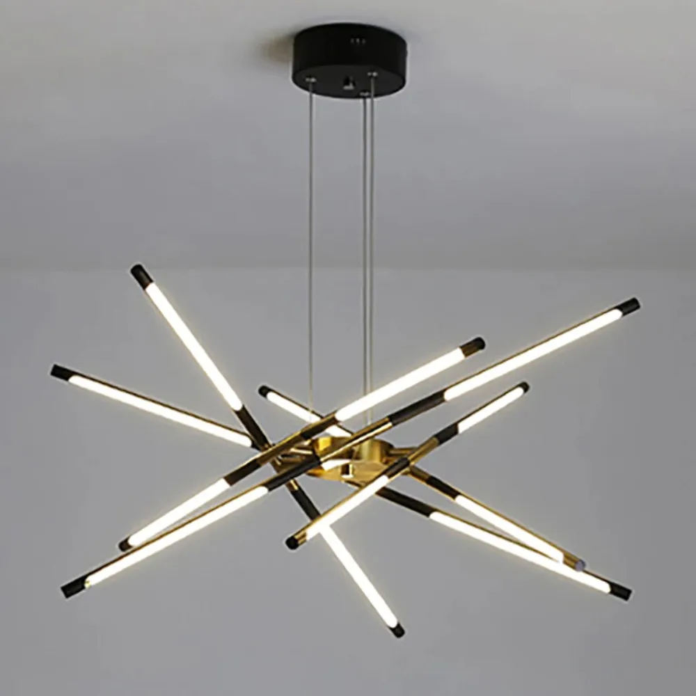 

Nordic LED Chandeliers Lighting Modern Indoor Living Dining Room Bedroom Lamp Home Black Gold Modern LED Chandelier Lamp