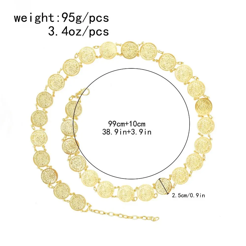 Vintage Metalowy Pasek w Stylu Etnicznym z Frędzlami, Tajski Metalowy Łańcuszek na Pas z Monetami, Biżuteria na Nadgarstek, Ażurowy Złoty Pasek Damski