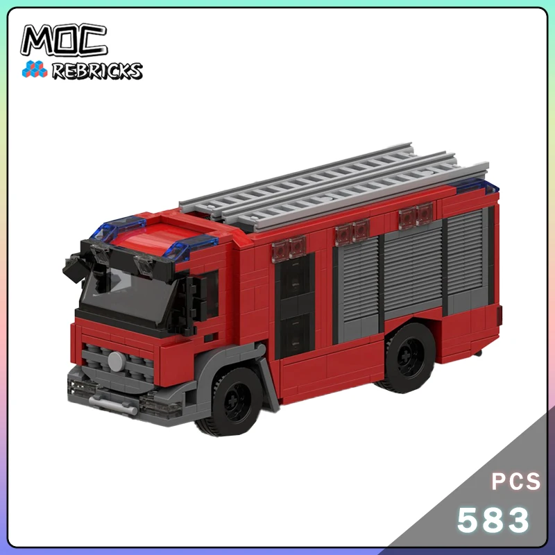 مدينة سلسلة MOC محرك النار بنة نموذج أطقم DIY تجميع الأصالة الطوب عرض السيارة لغز لعبة هدية عيد ميلاد