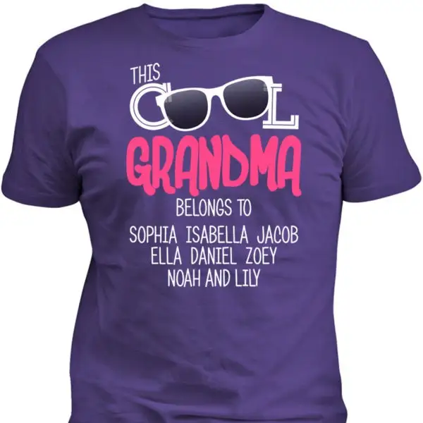 This Cool Grandma Belongs To T shirt With FREE Personalization Your Nickname And Grandkids Names