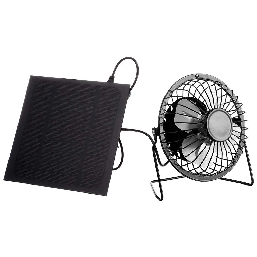 Mini Solar 4inch Fan Solar panel 5W Solar Panel Outdoor Charging Panel Solar panel Power generation Truck Camping Solar Fan