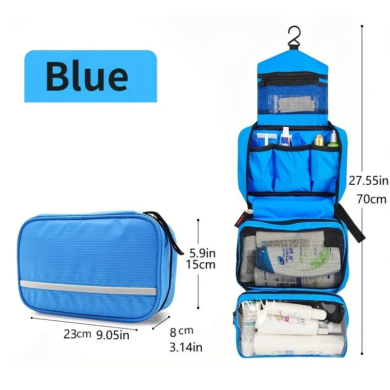 New Hanging Toiletry Bag, Travel Toiletry Wash Organizer Kit For Men And Women, Cosmetics Make Up Sturdy Hanging Hook Shower Bag