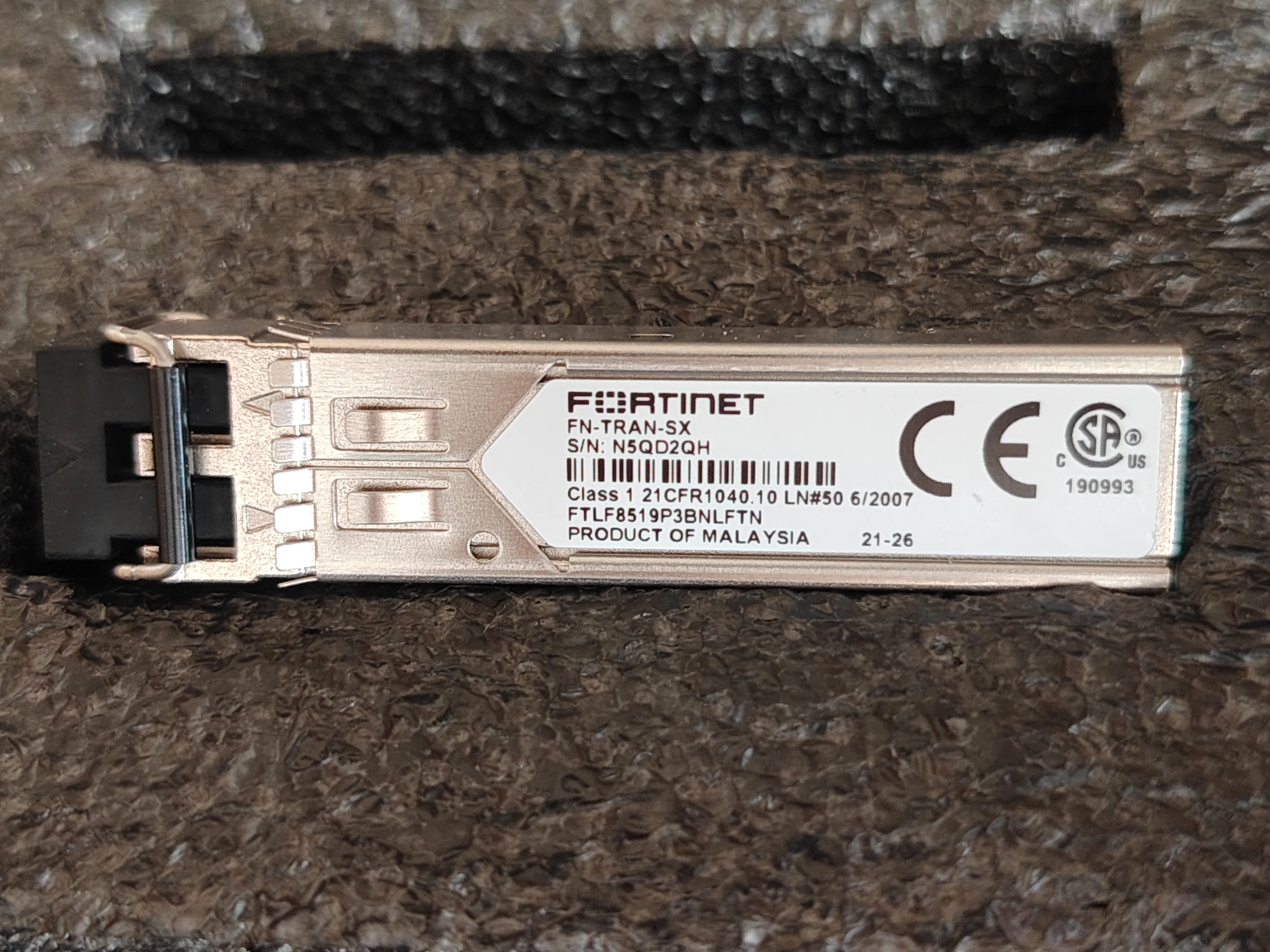 Fortinet SFP Transceiver FN-TRAN-SX FTLF8519P3BNLFTN Fortinet 1.25GB Fiber Optical Module