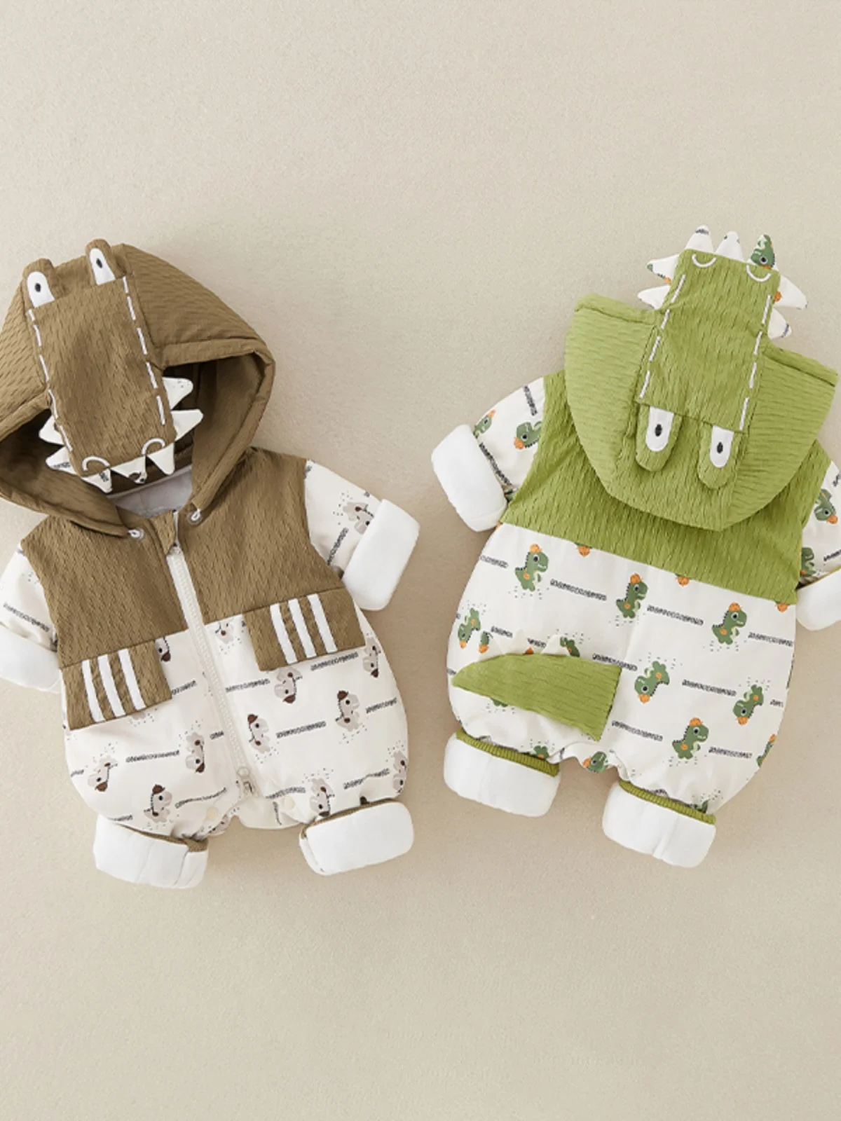 

Thiened Outdoor Baby Clothes Winter Outfit Fce Lined Rer Suit with Hat Baby Clothes for Cling Toddler Kids