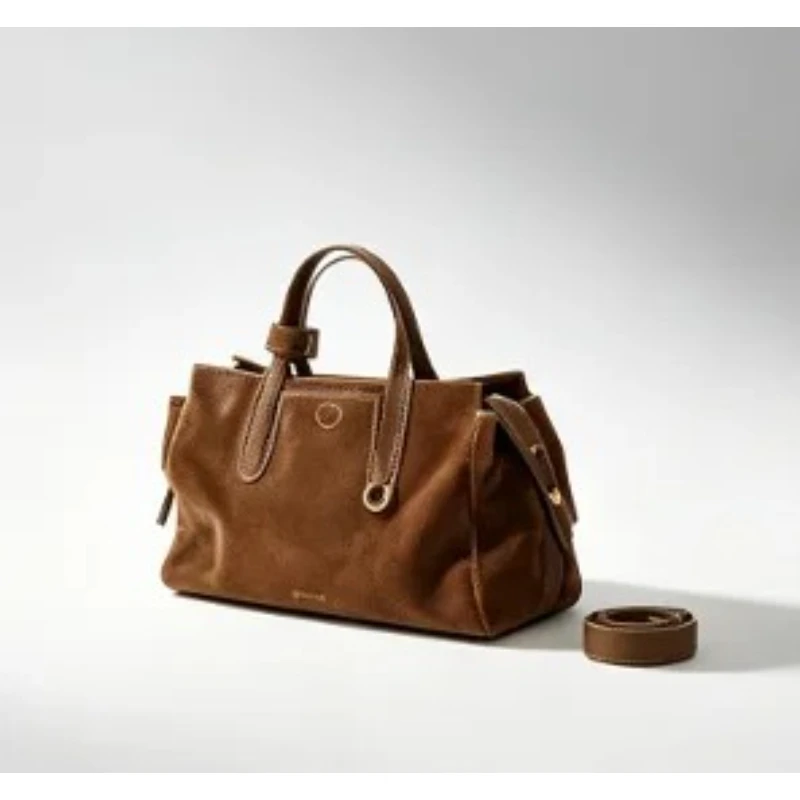 S 2026 New Vintage Designer Simple Style Travel Handbag Commute Business Single Shoulder Bag Large Capacity Leather Tote Bag