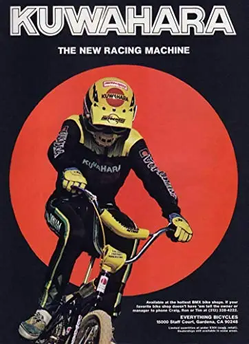 BMX 80s Kuwahara Metal estaño cartel garaje decoración hombre cueva