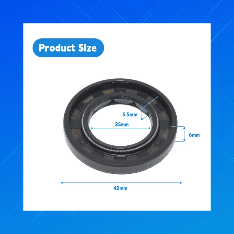

DMHUI high-quality HNBR high-pressure oil seals, Size 25×42×6/5.5mm, BABSL05 style, suitable for hydraulic pumps