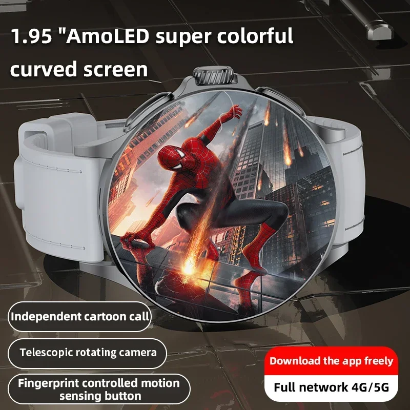 GoldenSpike GT200 Smart Watch 1.95'' Amoled 750*750 HD Resolution Telescopic Rotary Camera Touch encoder Android 10.0 Smartwatch