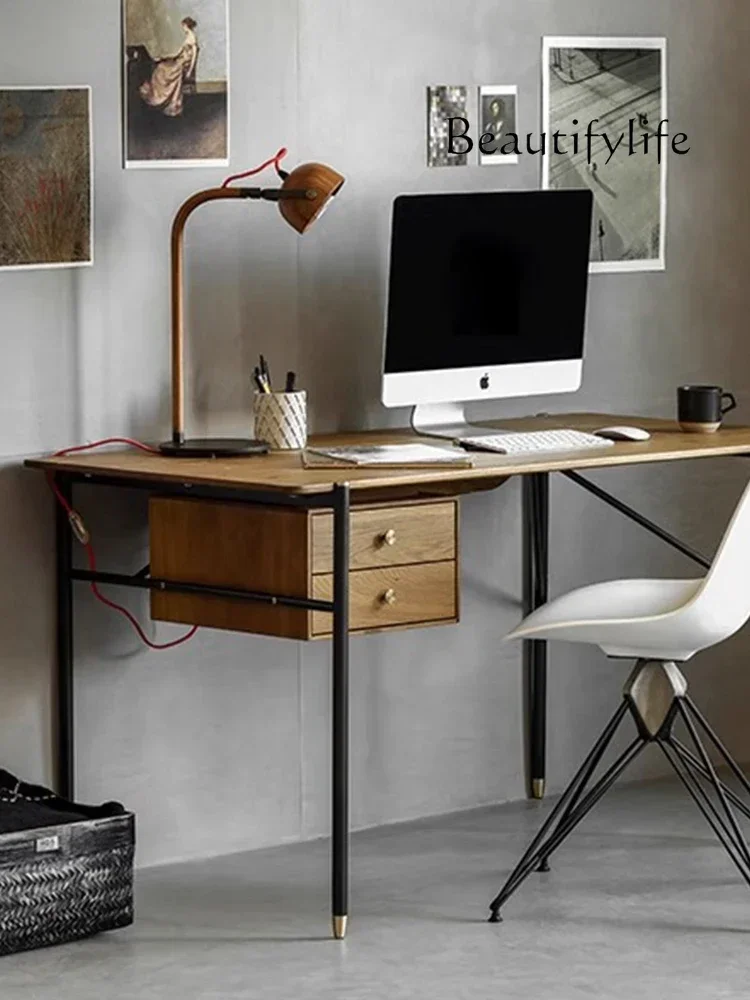 

Original British Square roots/Original imported/Nordic expression CIARA oak desk writing desk