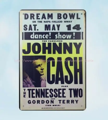 decorative items Tennessee Two Johnny Cash metal tin sign