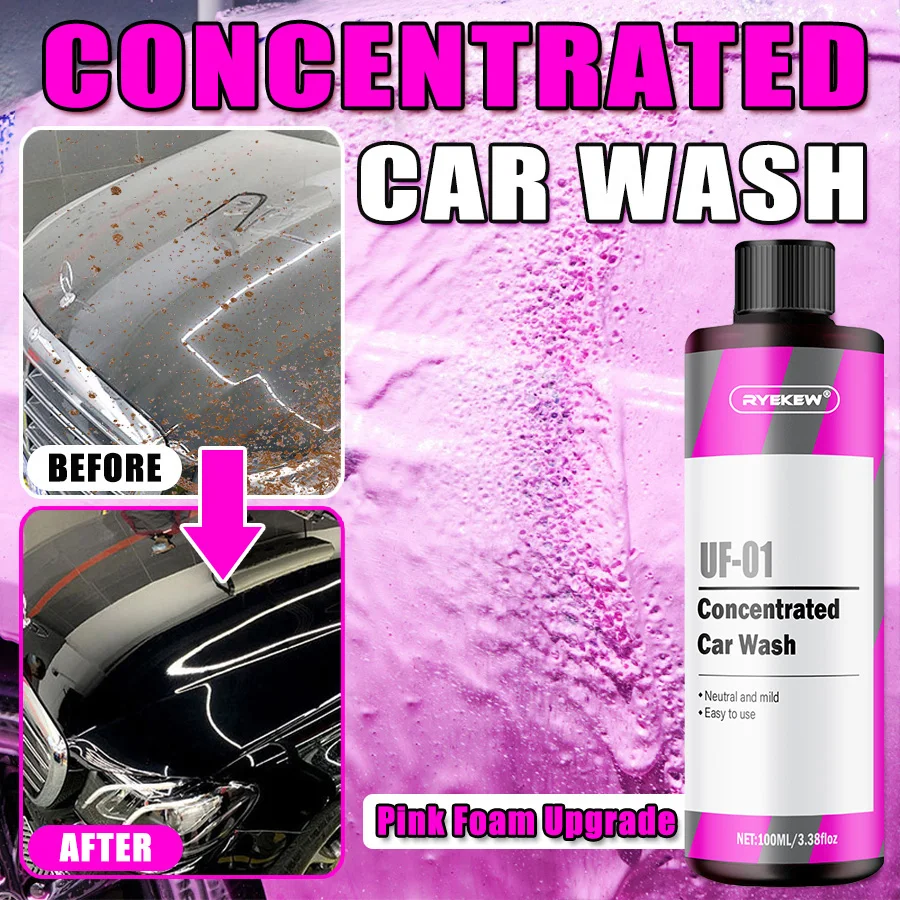 Pink Foaming Extreme Bodywash & Wax Foaming Car Wash Soap, Works with Foam Cannons/Guns or Bucket Washes For Cars, Trucks