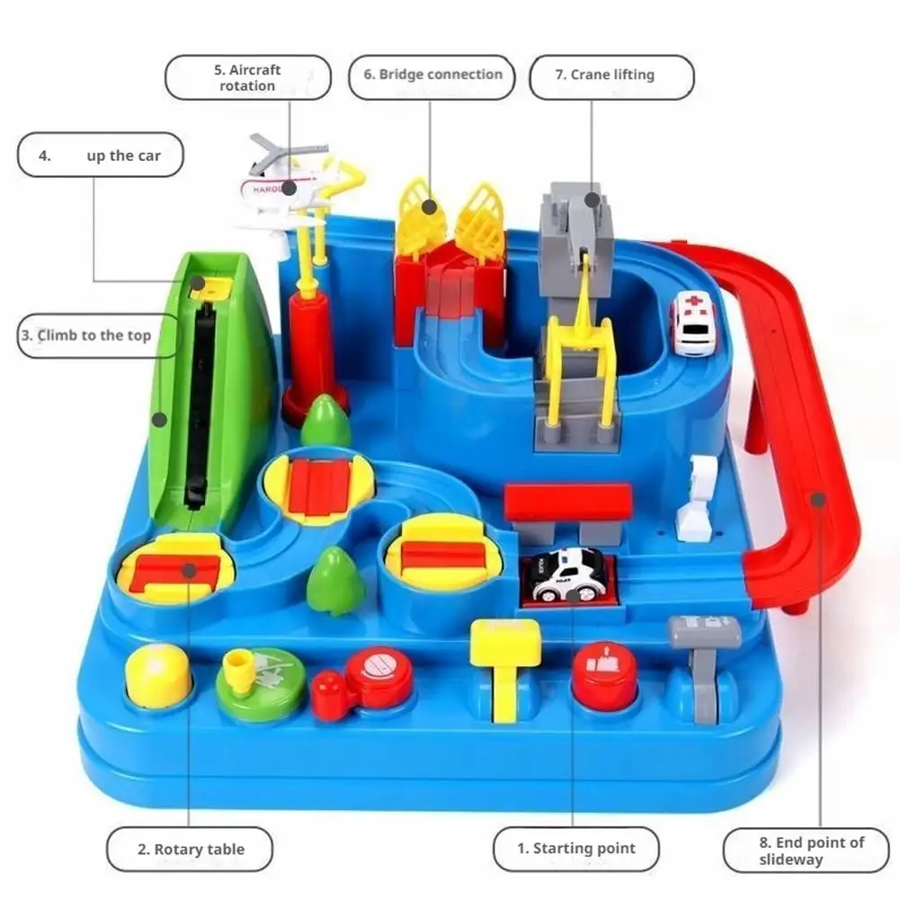 Racing Rail Car Model Treinspoor Avontuur Spel Dieren Ruimteraket Speelgoed Kinderen Educatief Hersenen Educatief Speelgoed