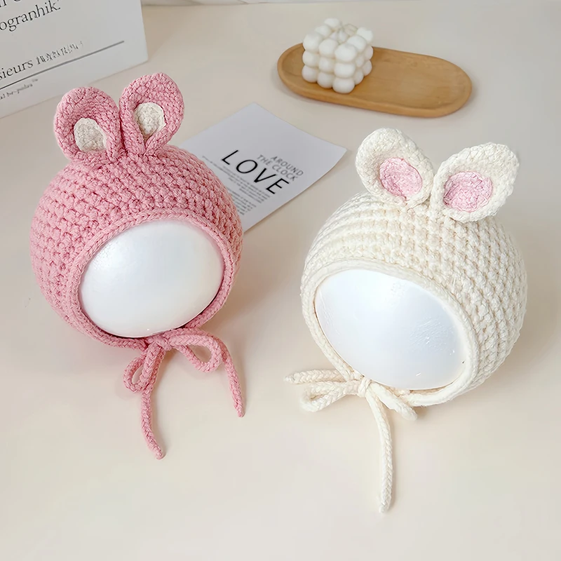 Baby Hats for Winter Toddler Earflap Hat Knit Warm Cap Infant Beanie for Baby Boys Girls Cute Rabbit Ear Hat Ear Protection Hats