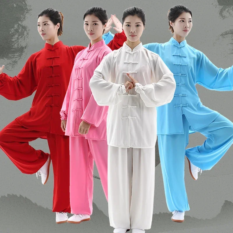 Unisex High quality Tai Chi taiji kung fu uniforms Chinese Style Embroidery clothing Shaolin wushu Morning Exercise Costumes