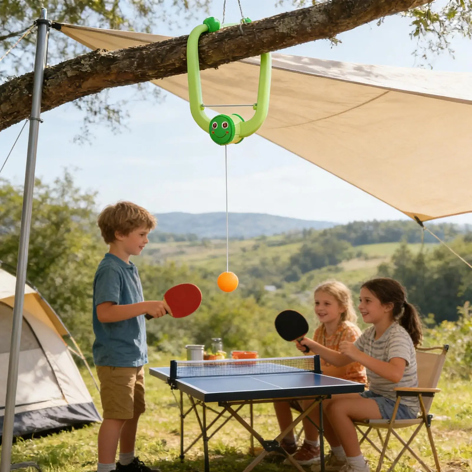 Juego de Pong Portátil para Puerta, Raquetas y Pelotas Interactivas, Juego de Pong para Marco de Puerta para Niños, Niñas, Familiares y Amigos