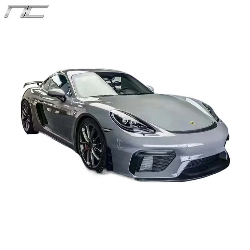 

2016-UP 718 GT4 Style Body Kit PP Material Front Bumper Rear Diffuser Exhaust spoiler For Porsche 718 Boxster Cayman Body Kit