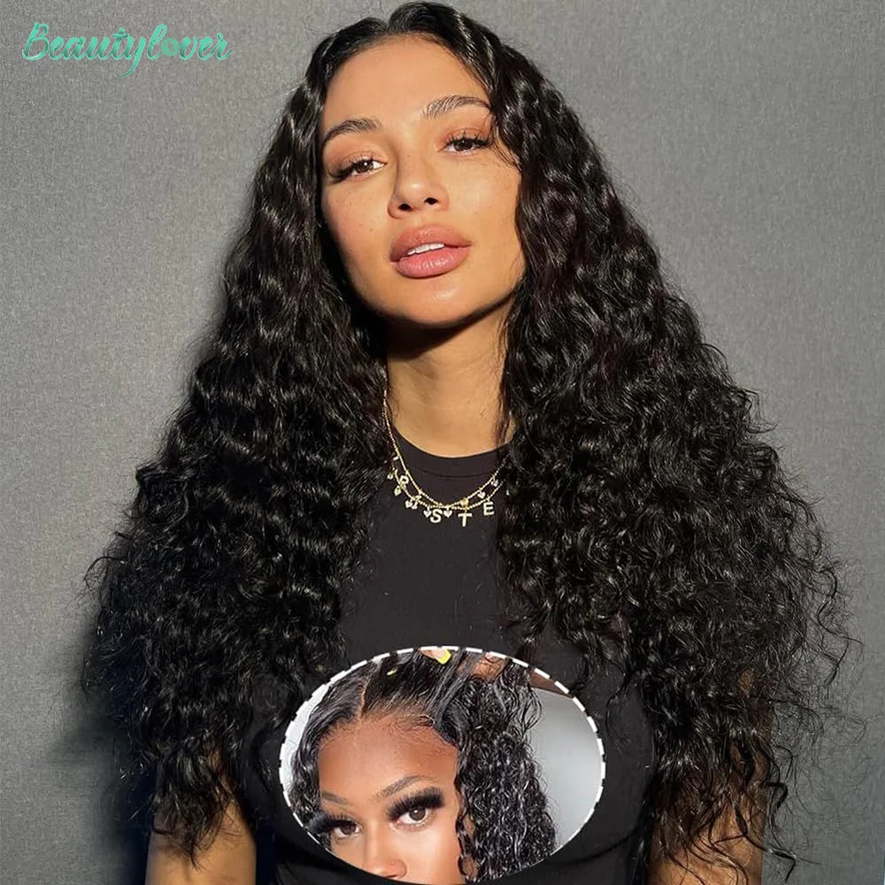 

Water Wave Human Hair Wig 4x4 Glueless Wigs Human Hair Curly Human Hair Wig Pre Plucked Glueless Wig Human Hair Ready To Wear