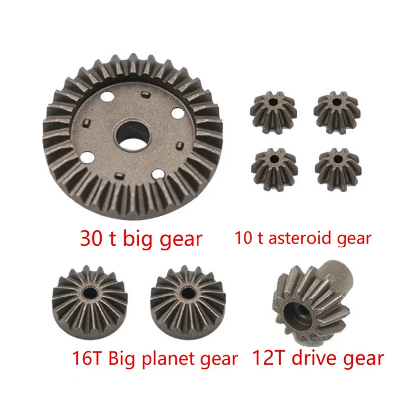 16Pcs 1:12 Remote Car Upgrade Accessory 12423 for Wltoys Metal Differential Gear Driving Gear 0012 12428 for Weili