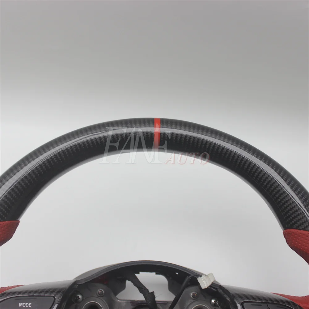 Replacement Real Carbon Fiber Steering Wheel with Leather for Kia K5 OPTIMA 2011-2015