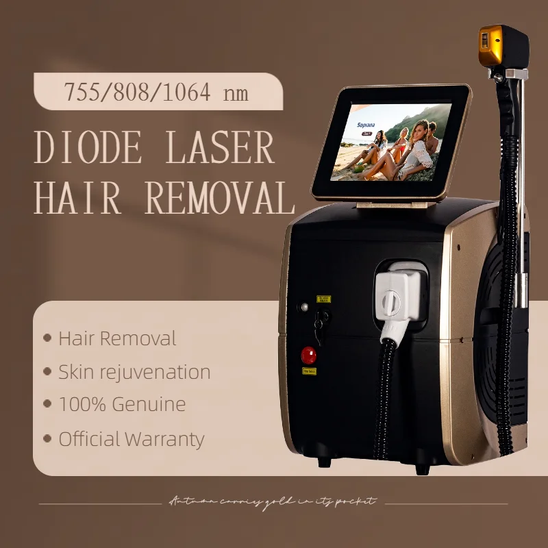 

Triple Wavelength 808 Nm Skin Rejuvenation Ice Platinum Depilacion 3 Waves 755 1064 808nm Diode Laser Hair Removal Machine