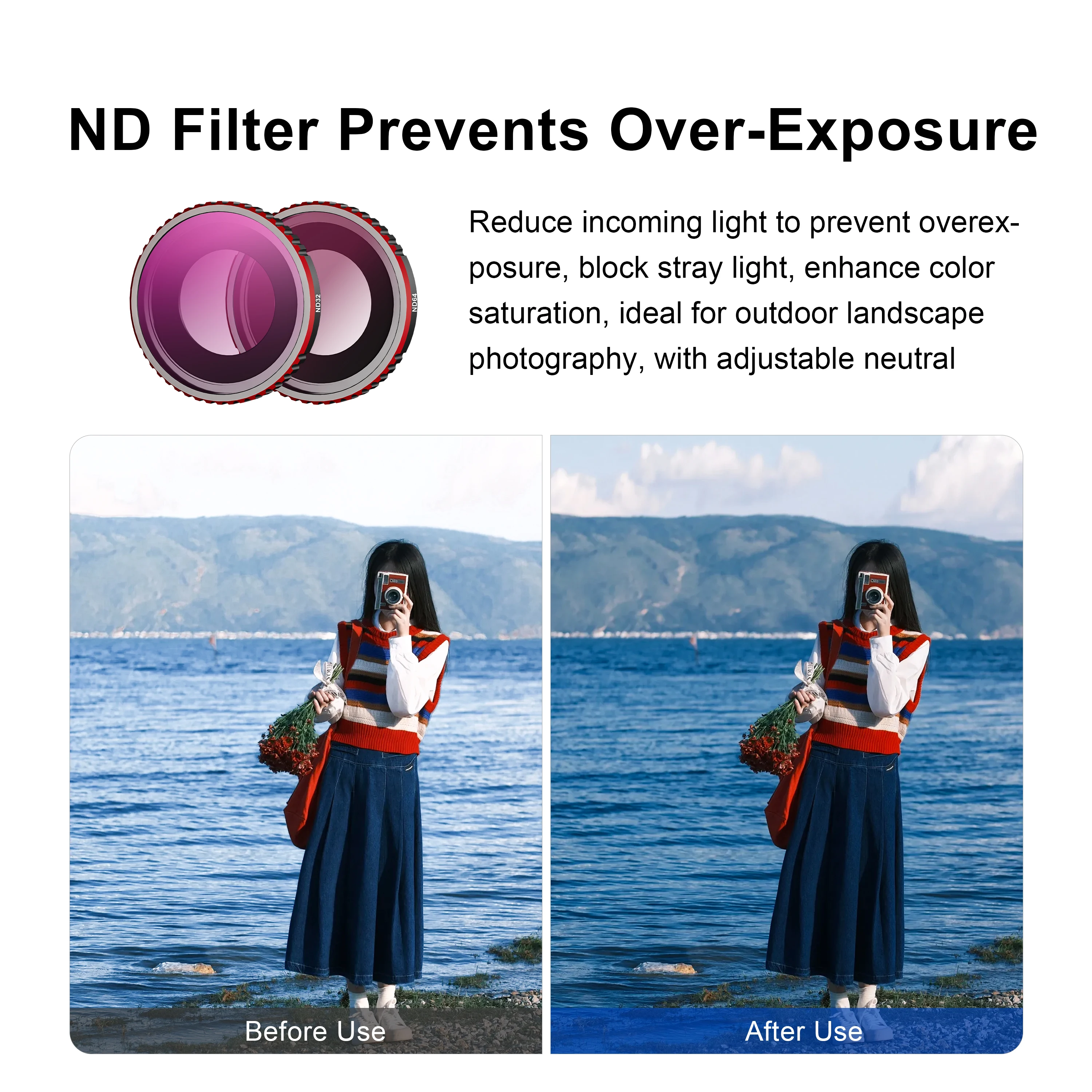 Lens Filter Set for Insta360 Go Ultra Camera ND Filter ND32 ND64 UV CPL Black Mist 1/4 Filter For Insta 360 Go Ultra Accessories