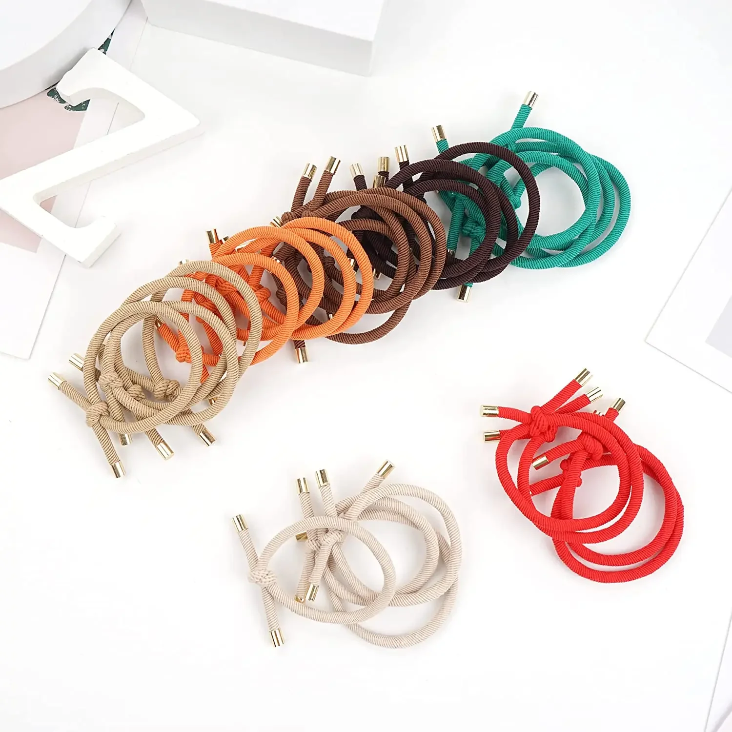 10/14Pieces Hair Tie Elastics Knotted Hair Ties Ponytail Holders for Women for Women Girls