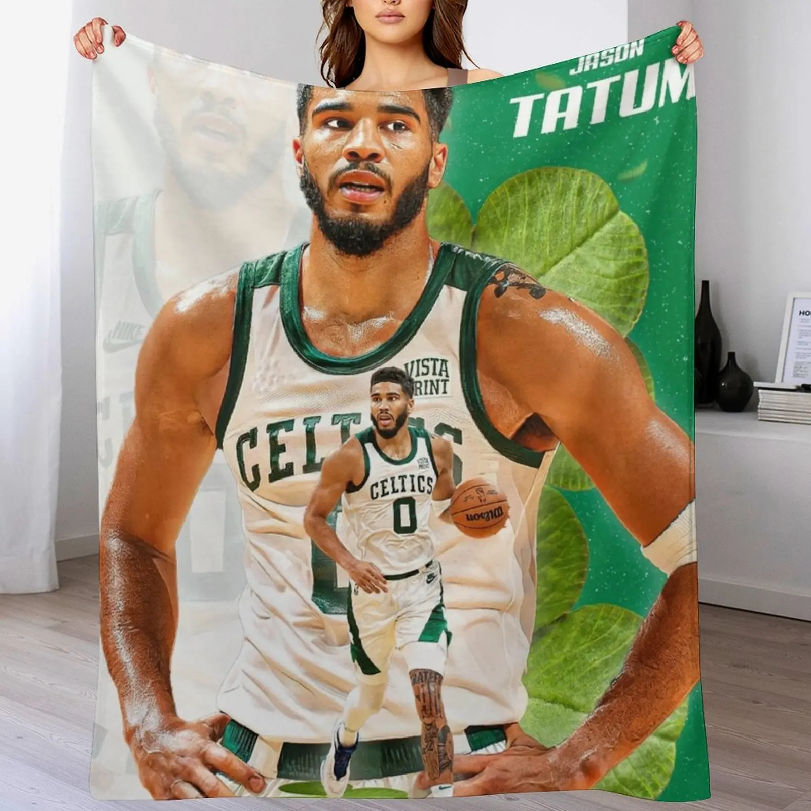 

Jayson Tatum 0 Basketball FMVP Throw Blanket Travel Sofa Throw Loose Blankets