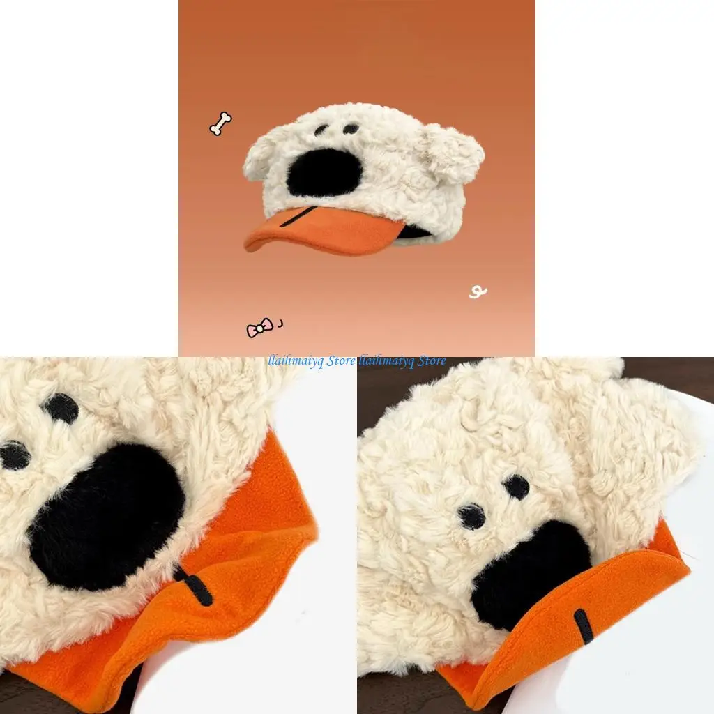 

573B Winter Hat With Animal Ears Baseball Cap For Boys Girls Outdoor Activities