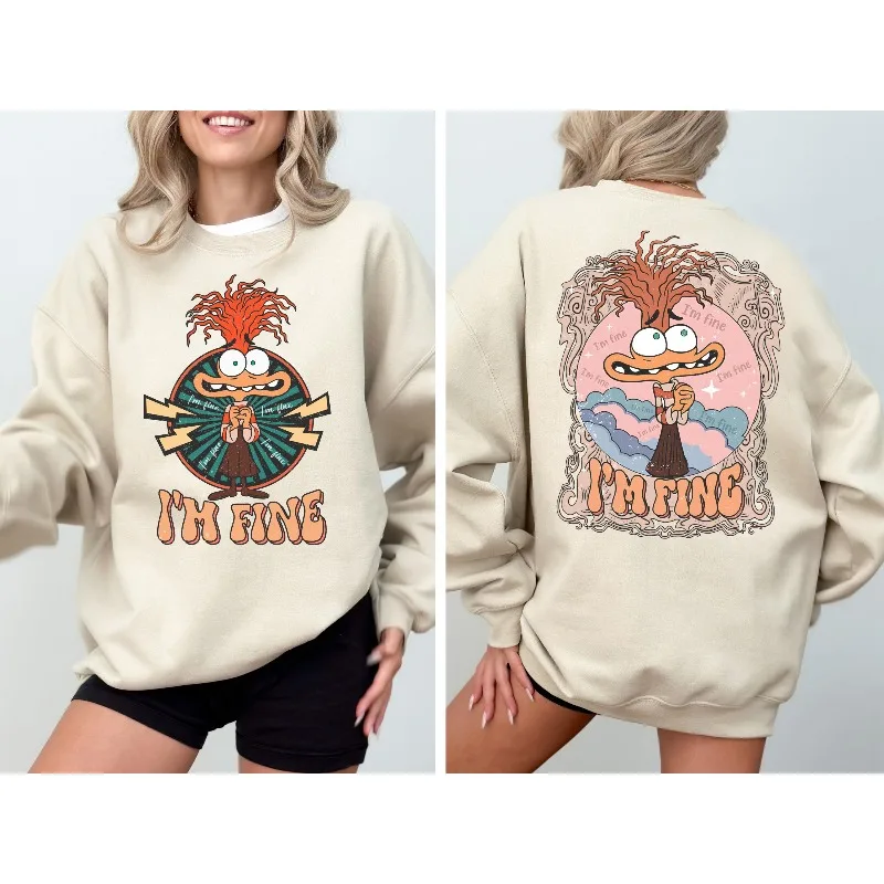 Bluza z kapturem Retro Disney Pixar Damska Bluza Jesienno-Zimowa Nowa Męska i Damska Moda Casual Street Wear