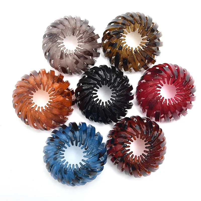 Modische Haarklammer für Damen, Krabbenform, Pferdeschwanz-Spange, Haarspange, Vogelnest-Design, ausziehbare Haarspangen, Pferdeschwanz-Haaraccessoires, Kopfschmuck für Frauen