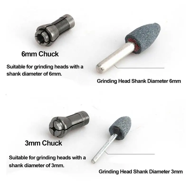 Drill Chuck For Impact Driver Alloy Collet Mini Electric Grinder Grinding Machine Clamping Collet Adapter For 3mm And 6mm Die