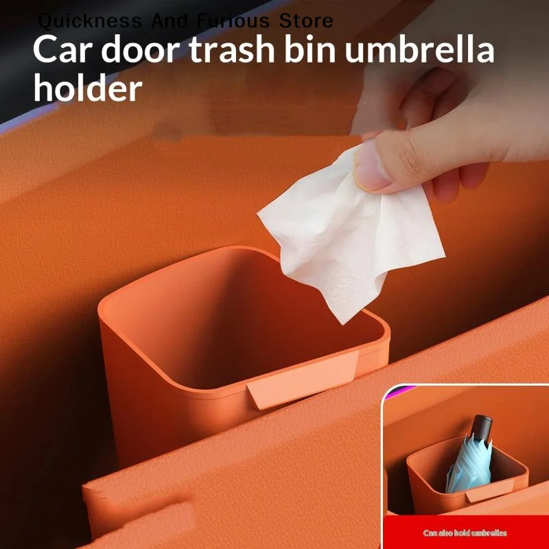 Waterproof Car Trash Can With Lid - 【MO】Silikon-Autotür-Getränkehalter, Aufbewahrungsbox, Mülleimer, wasserdicht, universeller Auto-Tür-Aufbewahrungseimer,
