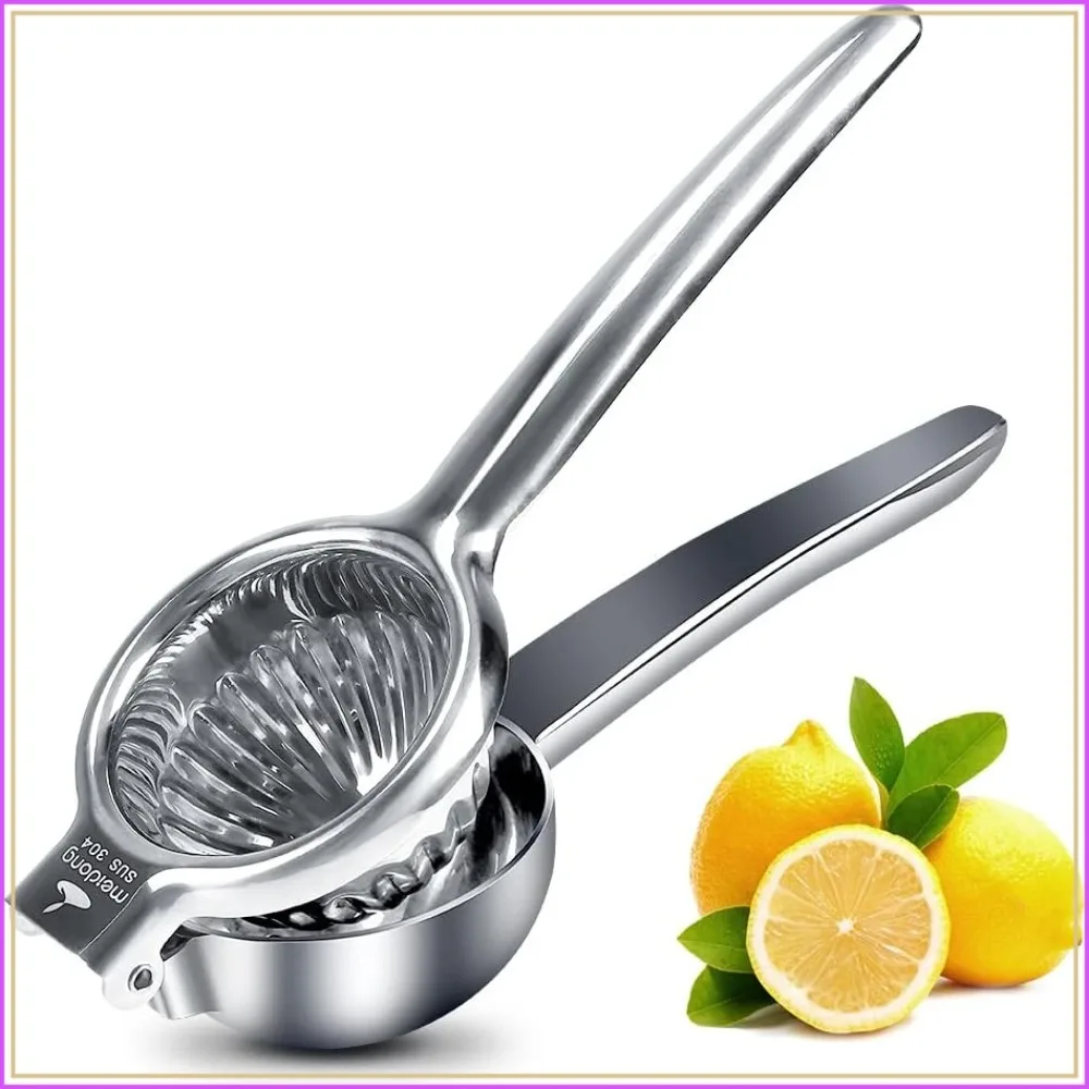 

Upgraded Lemon Squeezer, Stainless Steel 304 Hand Press Juicer, Manual Citrus for Juicing Lemons & Limes, Vegetables