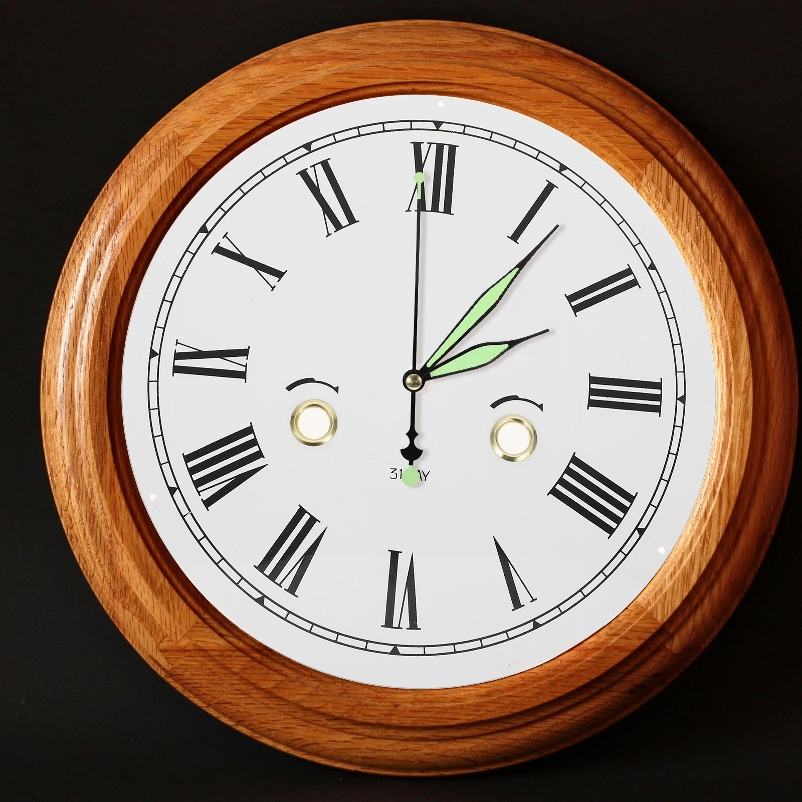 

Vintage Metal Wall Clock Kit with Golden Dial and Roman Numerals Digital Mechanism for Desk or Wall Decor