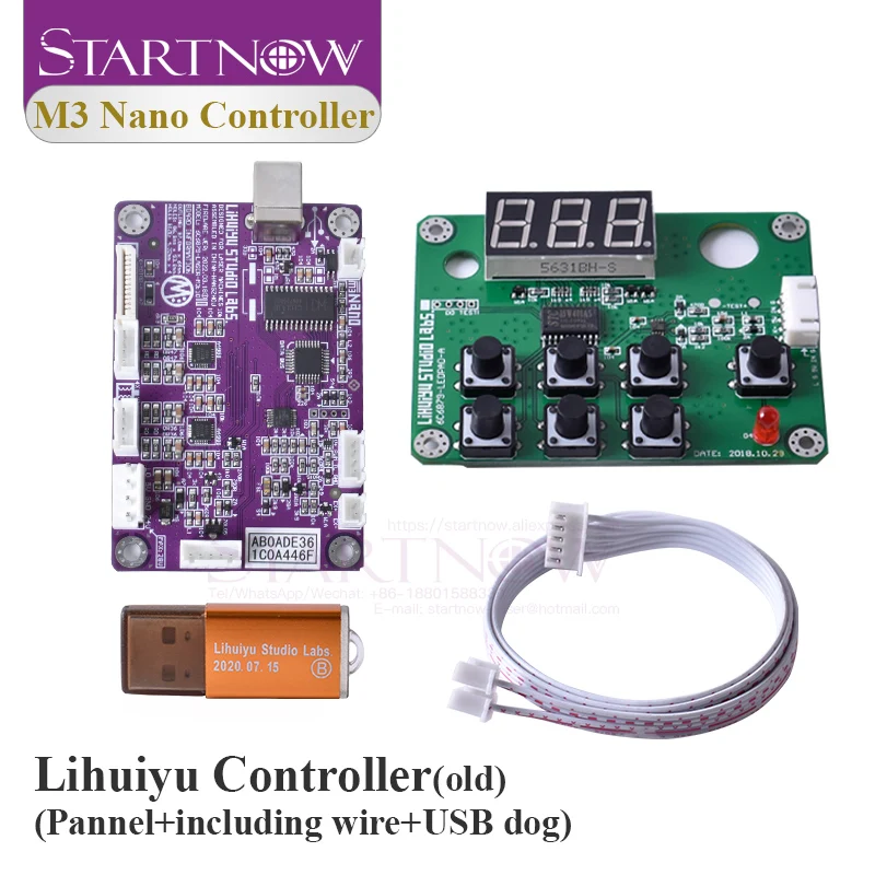 Startnow M3 Nano Laser Controller LIHUIYU Main Board Control Panel Dongle B System for DIY 3020 3040 K40 Laser Engraving Machine