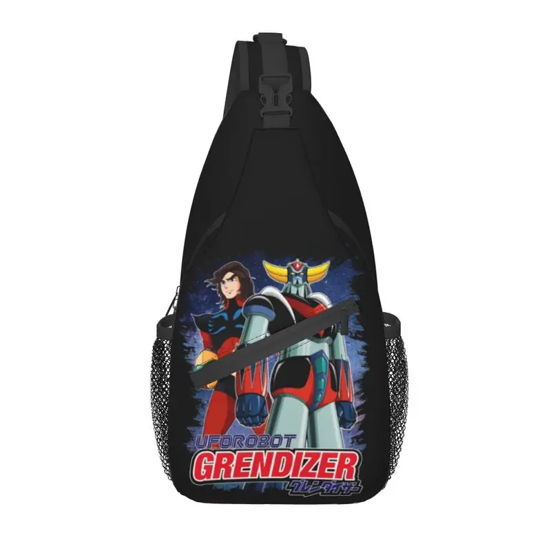 Fashion Goldorak Grendizer Actarus Crossbody Sling Backpack Men UFO Robot Goldrake Shoulder Chest Bag for Traveling