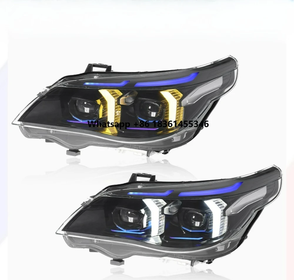 

Для BMW 5 серии E60 (2003-2010) — Модифицированная двухцветная светодиодная фара-проектор с AFS, динамическим сигналом поворота и ДХО