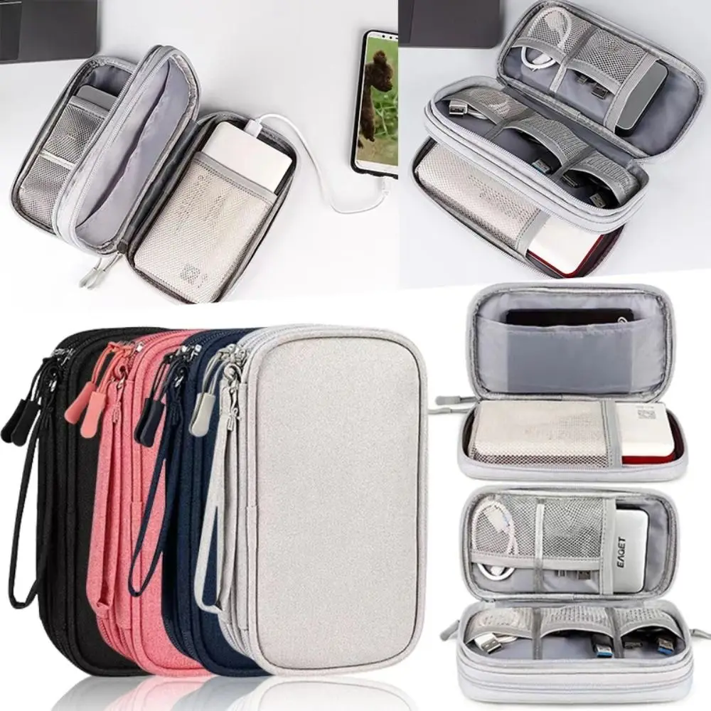 Digital Data Cable Storage Bag Mobile Phone Charging Bank USB Flash Drive Waterproof Storage Bag Headphone Hard Disk Organizer