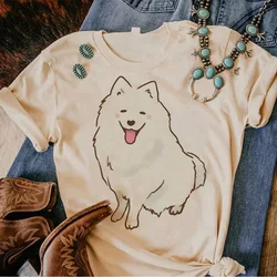 Samoyed tshirt women designer Japanese Y2K t shirt girl 2000s y2k clothing