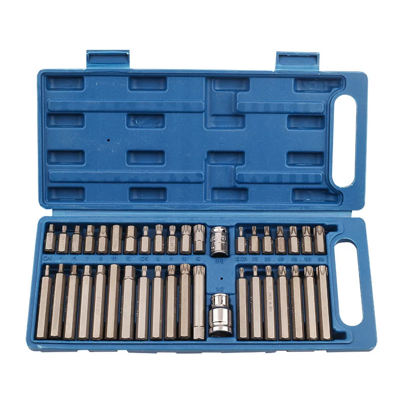 

40-Piece Star Bit Set Extended Screwdriver Bit Set Torx Star Combination Tool