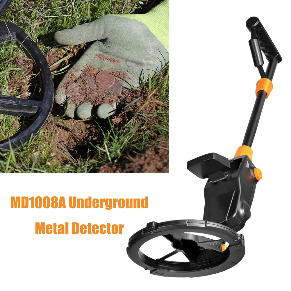 Imagem -03 - Subterrâneo Detector de Metais Ouro Prata Jóias Tesouro Busca Finders à Prova Impermeável Água Tesouro Metal Seeker Ferramenta Md1008a