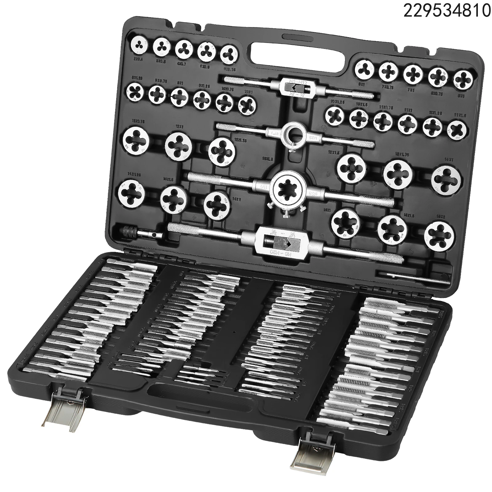 40PCs/60PCs/80PCs Metric Standard Bearing Steel Taps And Dies Set Essential Threading Tool