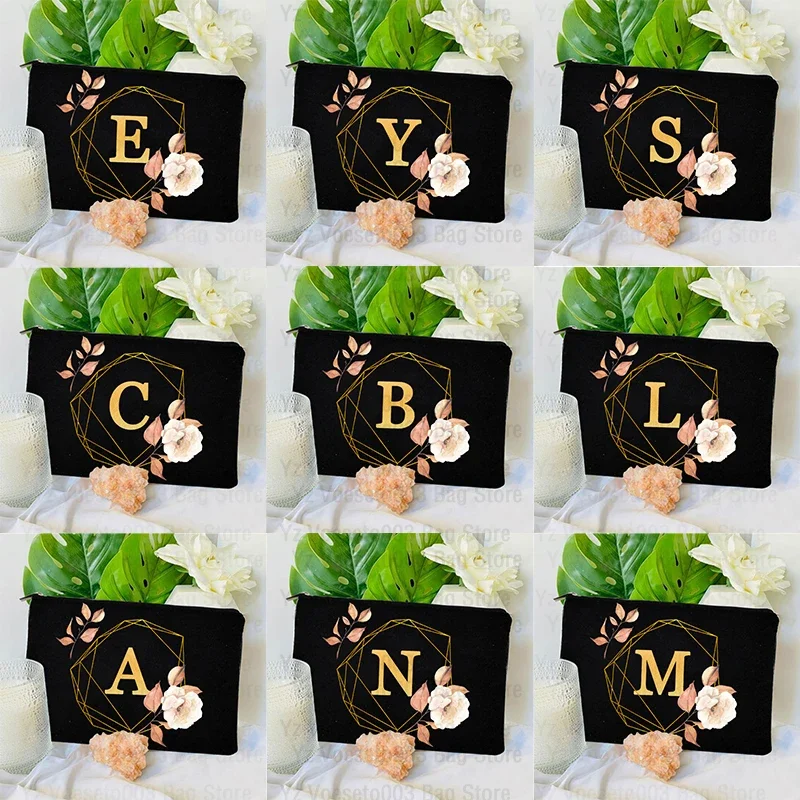 print Cosmetic Makeup Pouch Bridesmaid Teacher Gift Pencil Travel Toiletry Pouchs Organizer Bag Future Mariée Bride Wedding Gift