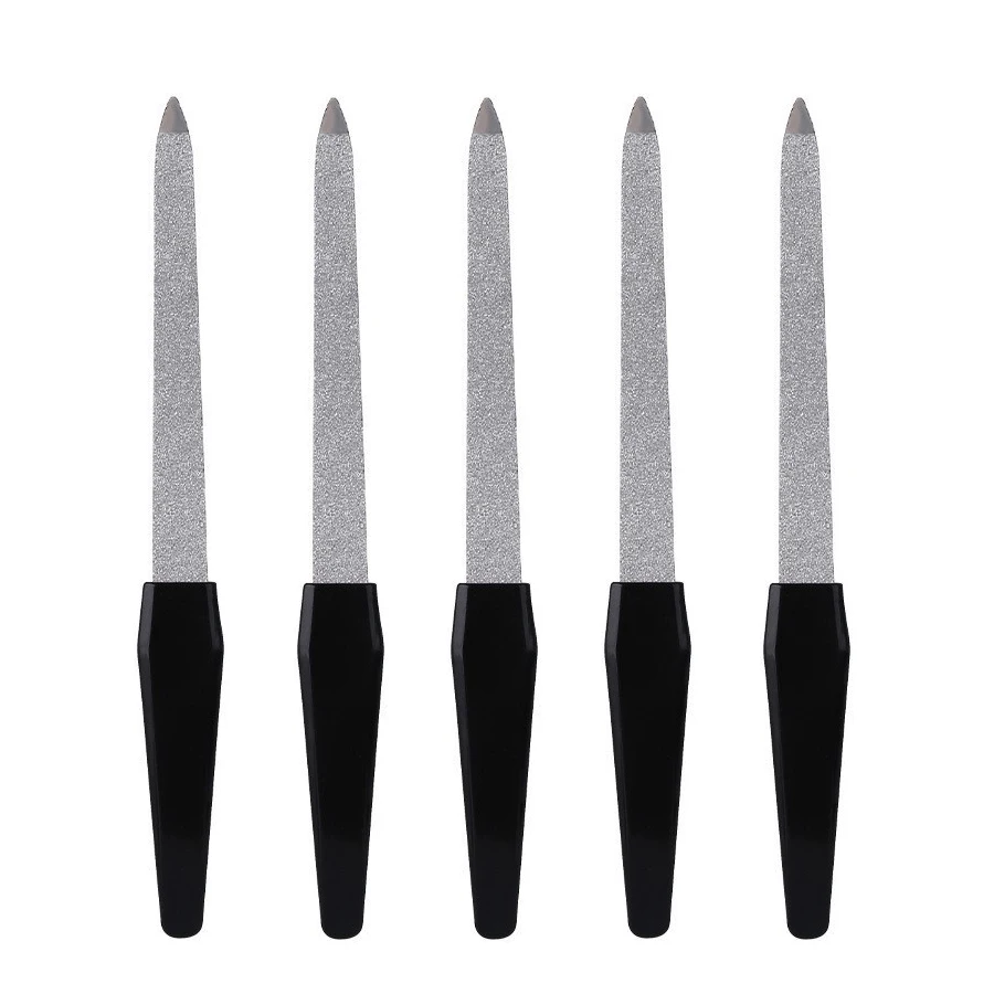 5/10 Stück doppelseitige Metall-Nagelfeilen, Polierer, Maniküre, Pediküre, Schönheitswerkzeuge – Detail 9