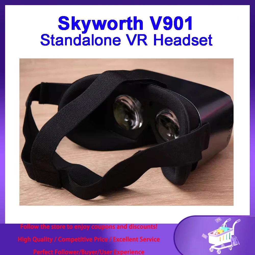 Skyworth V901 VR Headset / Skyworth VR V901 / Skyworth 8K VR 4GB+64GB 4K / 8K 360° VR Video FOV100° IMAX 3D HMD 3DoF Controller