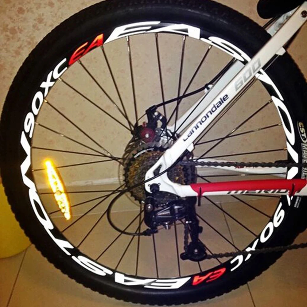 Cycling MTB Bike Bike Wheel Stickers Multicolor Reflective Stickers Bicycle Stickers Bicycle Rim Decals Bike Wheel Rims