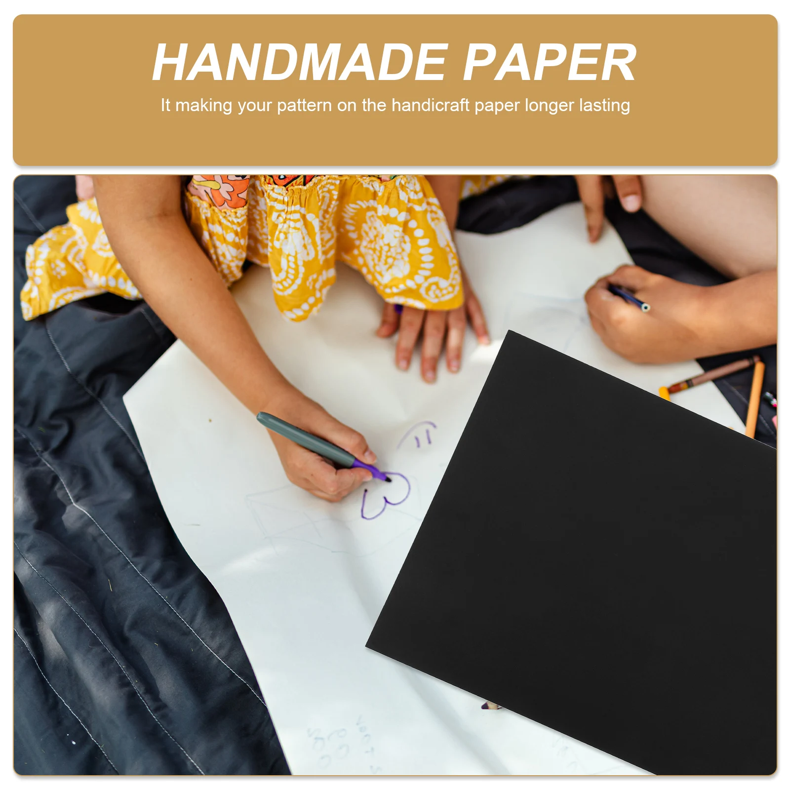 

50Pcs Black A3 Craft Paper, DIY Handmade Card Stock for Creative Arts and Crafts, Ideal for Birthdays and Workshops
