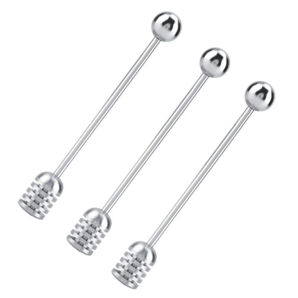 

3Pcs Stainless Steel Honey Dipper Spiral Stir Sticks for Jars Extracting Honey Smoothly Non Spill Stirring Spoon Ideal Baker